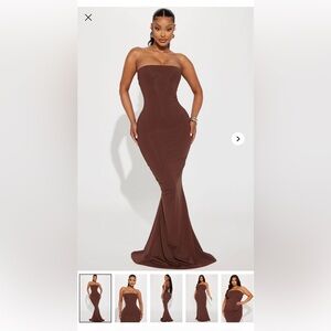 Fashion Nova Chocolate Maxi Dress